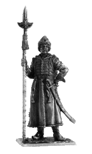 Русский стрелецкий сотник. Оловянная военно-историческая миниатюра, чернение