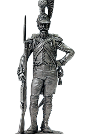 Рядовой роты гвардейских инженеров. Франция, 1811-15 гг. Оловянная военно-историческая миниатюра, пьютер, чернение