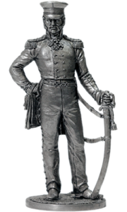 Генерал-майор А.П.Ермолов. Россия, 1812 г. Оловянная военно-историческая миниатюра, пьютер, чернение