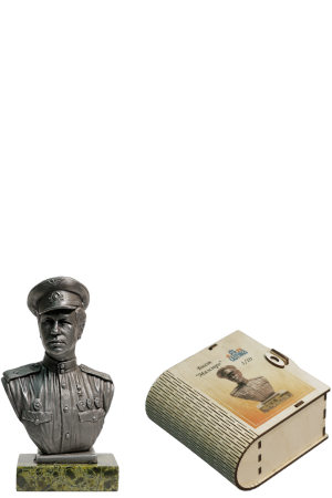 Леонид Быков. Оловянный бюст, пьютер, чернение
