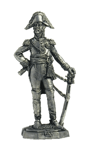 Маршал. Франция, 1805-15 гг. Оловянная военно-историческая миниатюра, пьютер, чернение