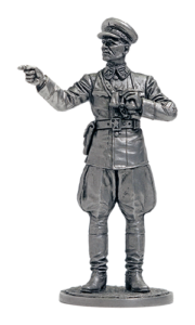 Генерал-полковник И.С.Конев, 1942 г. СССР. Оловянная военно-историческая миниатюра, пьютер, чернение