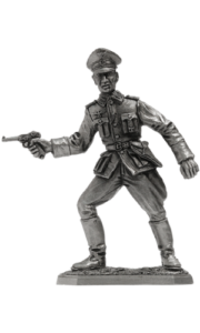 Немецкий офицер, 1944-45 гг. Военно-историческая модель. Фигурка, сплав пьютер, литье, пайка, чернение