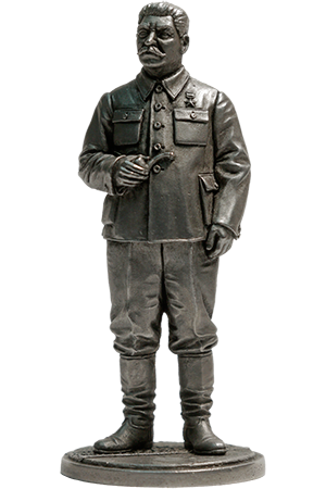 И.В. Сталин, 1939-43 гг. Оловянная военно-историческая миниатюра, пьютер, чернение