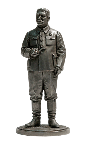 И.В. Сталин, 1939-43 гг. Оловянная военно-историческая миниатюра, пьютер, чернение