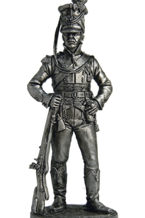 Унтер-офицер Королевского Лейб-егерского Корпуса. Дания, 1806-14 гг. Оловянная военно-историческая миниатюра, пьютер, чернение