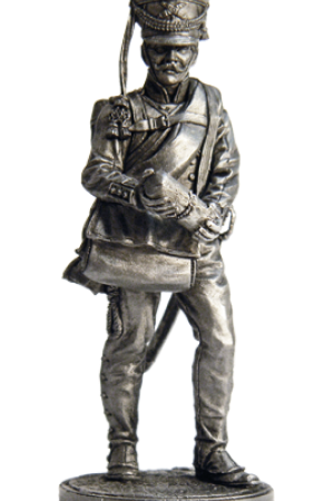 Канонир (2 номер) армейской пешей артиллерии. Россия, 1809-14 гг. Оловянная военно-историческая миниатюра, пьютер, чернение