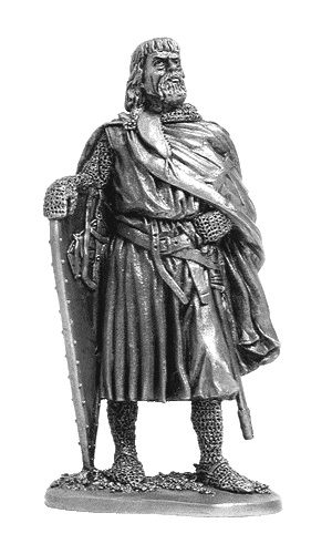 Рыцарь-госпитальер, 1248-59 гг. Оловянная военно-историческая миниатюра, пьютер, чернение