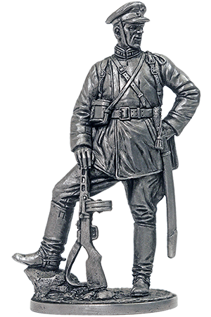 Майор кавалерии Красной Армии, 1939-42 гг. Оловянная военно-историческая миниатюра, пьютер, чернение