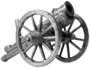 Бомбарда, 2й половины 15 в. Военно-историческая миниатюра. Оловянная фигурка, чернение