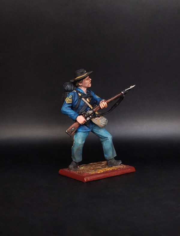 Пехотинец армии США, 1861-65гг. Оловянная военно-историческая миниатюра, пьютер, акриловые краски