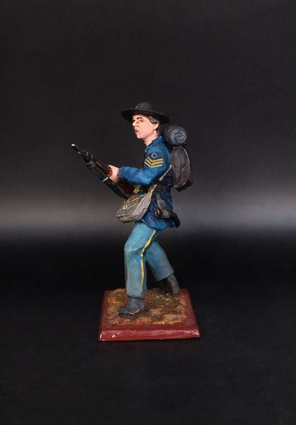 Пехотинец армии США, 1861-65гг. Оловянная военно-историческая миниатюра, пьютер, акриловые краски