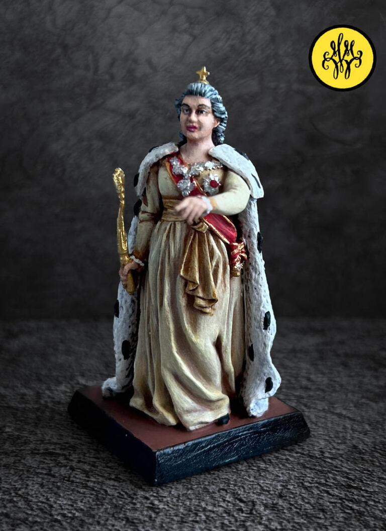 Екатерина II. Оловянная военно-историческая миниатюра, пьютер, акриловые краски