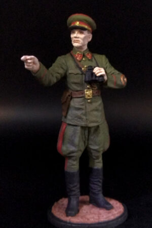 Генерал-полковник И.С.Конев, 1942 г. СССР. Оловянная военно-историческая миниатюра, пьютер, акриловые краски