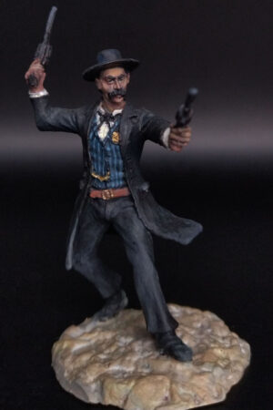 Wyatt Earp, the Western legend. Оловянная военно-историческая миниатюра, пьютер, акриловые краски