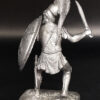 Греческий гоплит, 5 в. до н.э. Оловянная военно-историческая миниатюра, пьютер, чернение