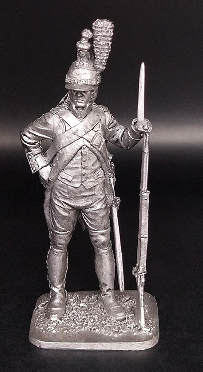 Французский драгун, 1805г. Оловянная военно-историческая миниатюра, пьютер, чернение