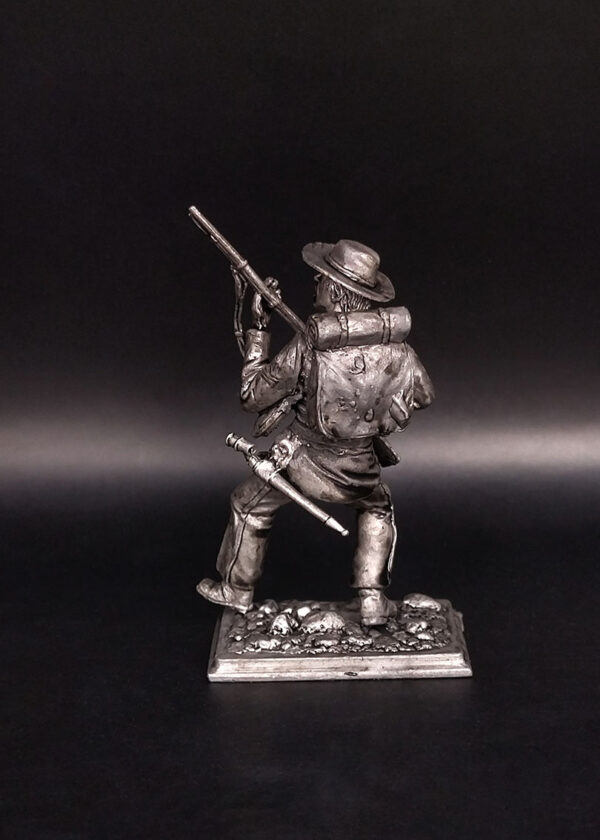 Пехотинец армии США, 1861-65гг. Оловянная военно-историческая миниатюра, пьютер, чернение