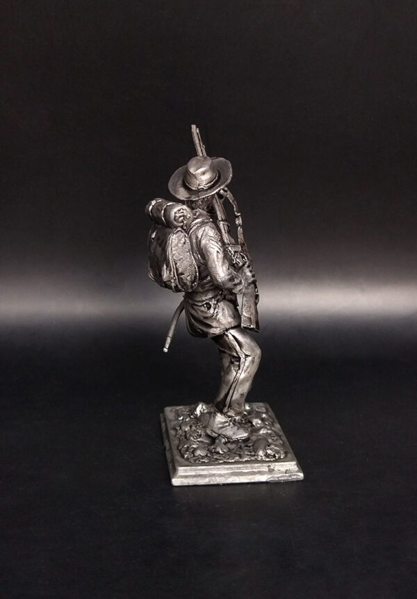 Пехотинец армии США, 1861-65гг. Оловянная военно-историческая миниатюра, пьютер, чернение