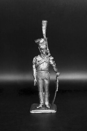 Польский улан. Военно-историческая миниатюра. Фигурка из пьютера, литье, пайка, чернение.