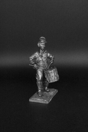 Американский мальчик с барабаном. Военно-историческая миниатюра, пьютер, чернение