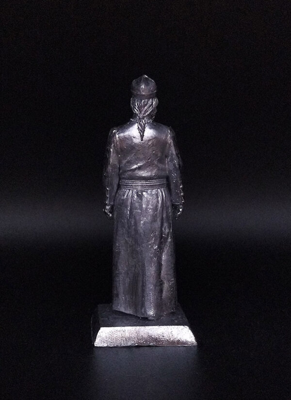 Монах-чернец. Военно-историческая миниатюра. Фигурка из пьютера, литье, пайка, чернение.