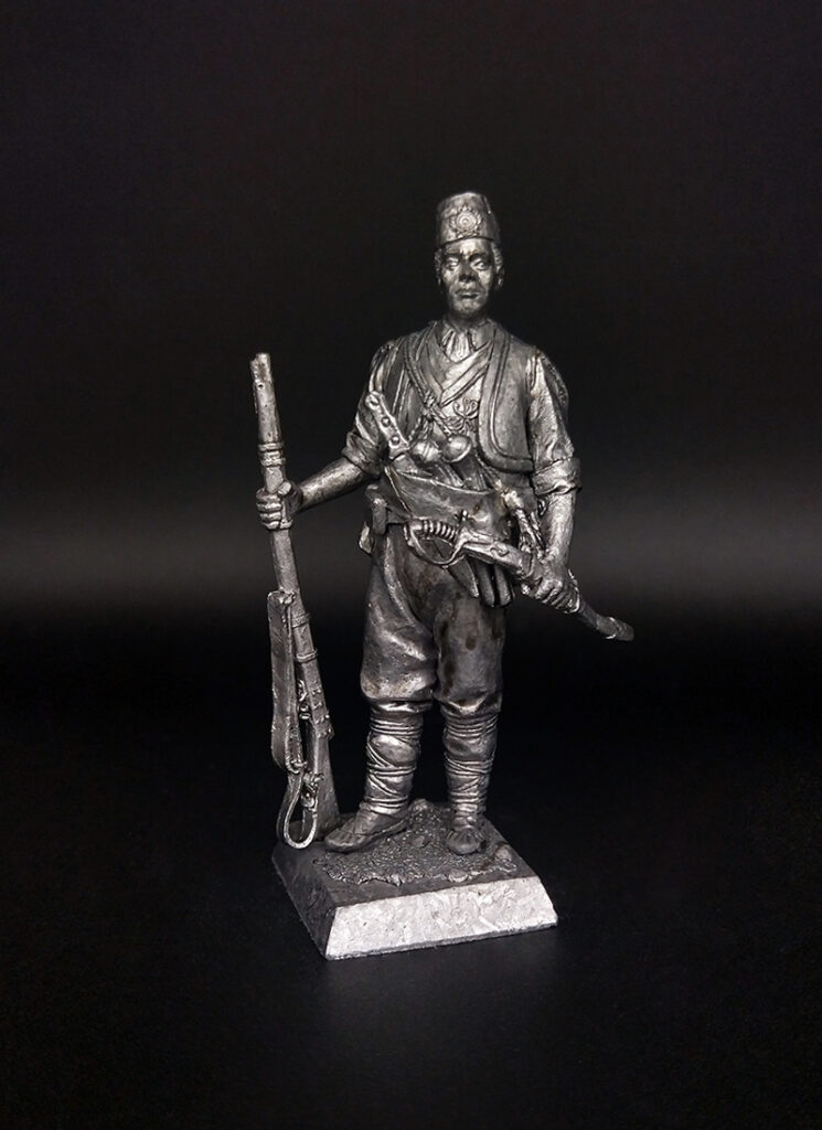 Левский Васил национальный герой Болгарии. Военно-историческая миниатюра. Фигурка из пьютера, литье, пайка, чернение.