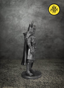Тевтонский рыцарь в шлеме. Военно-историческая миниатюра. Фигурка из пьютера, литье, пайка, чернение