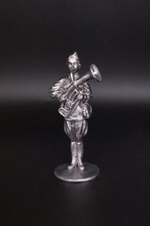Трубач. Военно-историческая миниатюра. Фигурка из пьютера, литье, пайка, чернение.