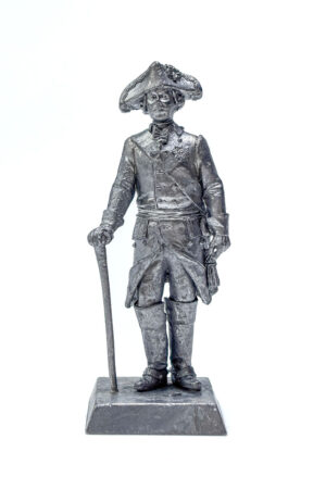 Российский император Павел 1. Оловянная военно-историческая миниатюра, пьютер, чернение