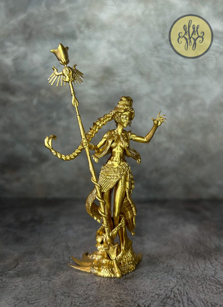 Су Анасы - персонаж татарской и казахской мифологии. Историческая миниатюра, пьютер, акриловая краска.