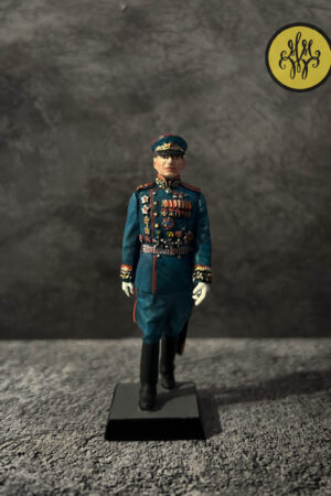 Ива́н Степа́нович Ко́нев — советский полководец и государственный деятель. Военно-историческая мириатюра, полуколлекционная роспись