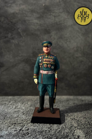 Георгий Константинович Жуков — советский полководец и государственный деятель. Военно-историческая мириатюра, полуколлекционная роспись