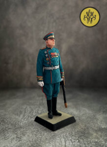 Генерал армии Алексей Иннокентьевич Антонов. Военно-историческая миниатюра, пьютер, пайка, полуколлекционная роспись