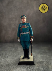 Генерал армии Алексей Иннокентьевич Антонов. Военно-историческая миниатюра, пьютер, пайка, полуколлекционная роспись