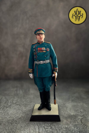 Генерал армии Алексей Иннокентьевич Антонов. Военно-историческая миниатюра, пьютер, пайка, полуколлекционная роспись